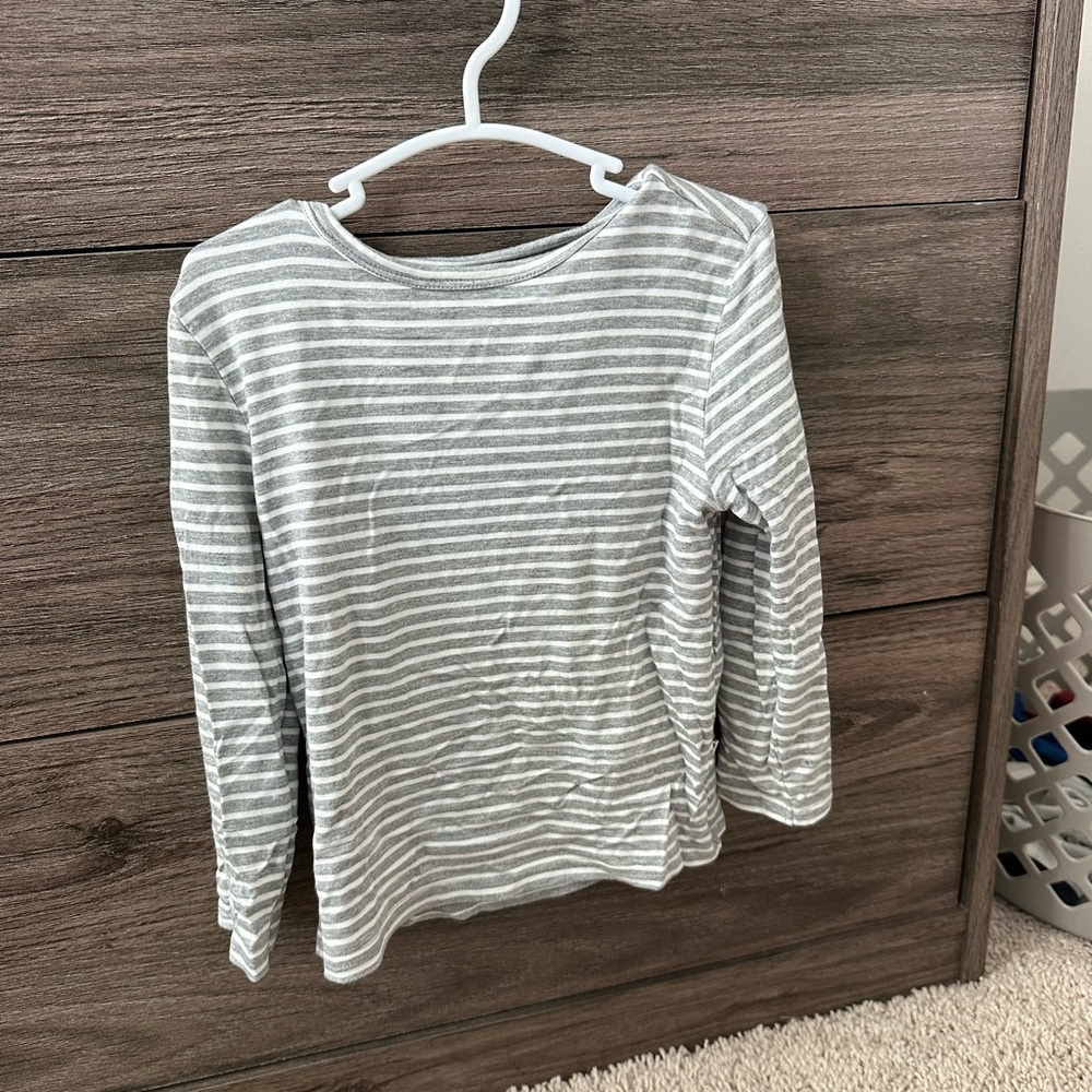 Little sleepies Gray Striped Kids Shirt